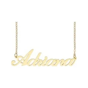 Přívěsek Ewena Řetízek z oceli se jménem Adriana zlatá ocel