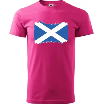 Skotská vlajka - Klasické pánské triko vyšší gramáže - XS ( Purpurová )