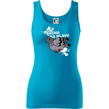 Dámské tričko Bacha na hlavu - Dámské tílko - 2XL ( Světlý tyrkys )