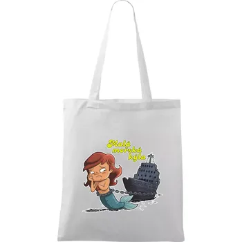 Malá mořská kýla - Taška bavlněná - 42 x 38 cm ( Bílá )