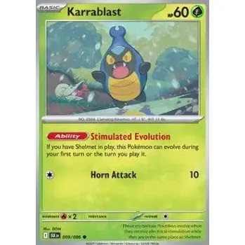 Karetní hra Pokémon BLK 009/086 Karrablast - Black Bolt Stav: Near Mint, Verze: POKÉBALL REVERSE HOLO