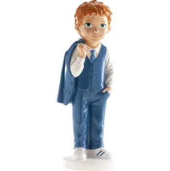 Jedlá dekorace na dort Dortisimo Dekora figurka Kluk přijímání se sakem přes rameno 16,4 cm