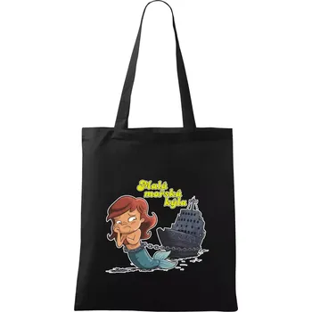 Nákupní taška Malá mořská kýla - Taška bavlněná - 42 x 38 cm ( Černá )