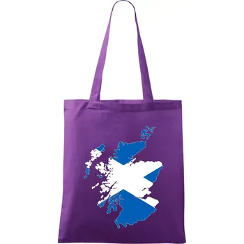 Skotsko mapa - Taška bavlněná - 42 x 38 cm ( Fialová )