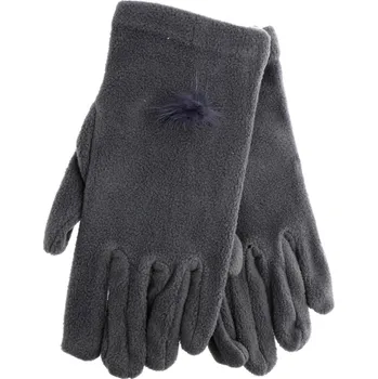 Rukavice Ewena Dámské froté rukavice s bambulou šedé