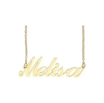 Přívěsek Ewena Řetízek z oceli se jménem Melisa zlatá ocel