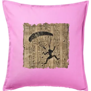 Polštář Egyptské hieroglyfy paraglide - Polštář 50x50 - 50x50 - Pouze potah ( Růžová )