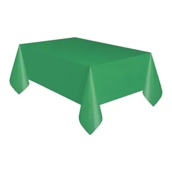 Jednorázový ubrus Plastový party ubrus zelený – 137 x 274 cm
