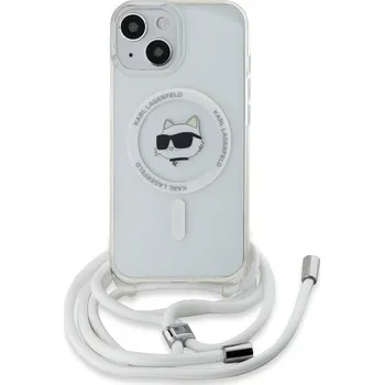 Karl Lagerfeld Ochranný kryt na iPhone 15 - Karl Lagerfeld, IML Crossbody Choupette Head Magsafe Transparent