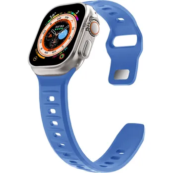 Příslušenství k chytrým hodinkám Silikonový vroubkovaný řemínek pro Apple Watch 38/40/41/42(S10)mm Barevná varianta: Modrý
