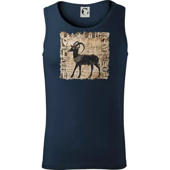 Egyptské hieroglyfy koza - Tílko pánské Core - XL ( Námořní modrá (velmi tmavá - téměř černá) )
