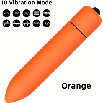 Vibrátor Silný 10-rychlostní stimulační bullet Barva:: Oranžová