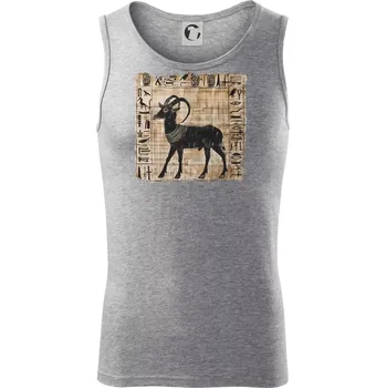 Egyptské hieroglyfy koza - Tílko pánské Core - L ( Tmavě šedý melír )