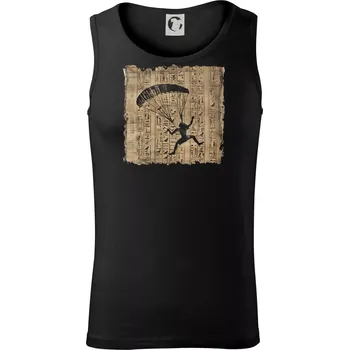 Egyptské hieroglyfy paraglide - Tílko pánské Core - L ( Černá )