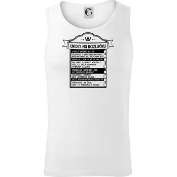 Vintage nápis Triko na rozlučku s úkoly pro ženicha - Tílko pánské Core - L ( Bílá )