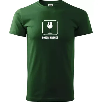 Pozor křehké! Vinaři - Triko extra velké (5-8XL) - 8XL ( Lahvově zelená )
