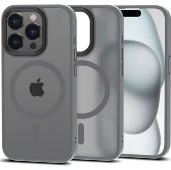 Pouzdro na mobilní telefon Tech-Protect Ochranný kryt na iPhone 15 Pro MAX - Tech-Protect, Magmat MagSafe Matte Titanium