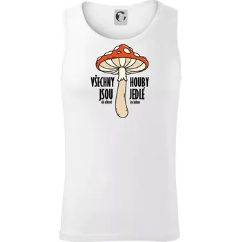Pánská móda Všechny houby jsou jedlé - Tílko pánské Core - XL ( Bílá )