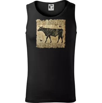Egyptské hieroglyfy kráva - Tílko pánské Core - XL ( Černá )