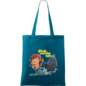 Malá mořská kýla - Taška bavlněná - 42 x 38 cm ( Petrolejová )