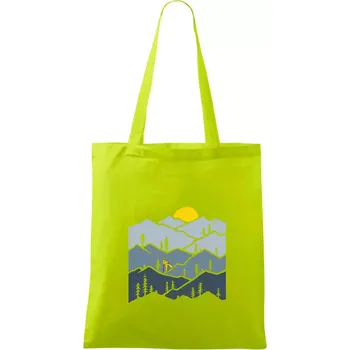 Nordic walking hory - Taška bavlněná - 42 x 38 cm ( Limetková )