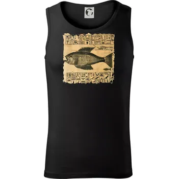 Pánské termoprádlo Egyptské hieroglyfy ryba - Tílko pánské Core - 2XL ( Černá )