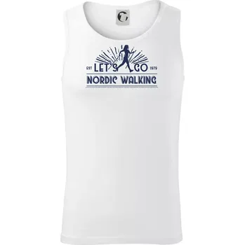 Pánské termoprádlo Let's go nordic walking - vintage - Tílko pánské Core - S ( Bílá )