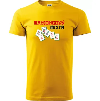Pánské tričko Mahjongový mistr - Triko extra velké (5-8XL) - 8XL ( Žlutá )