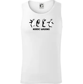 Pánské termoprádlo Nordic walking tučňáci - kreslení - Tílko pánské Core - XL ( Bílá )