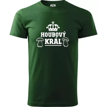 Houbový král - Triko extra velké (5-8XL) - 8XL ( Lahvově zelená )