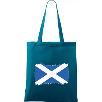 Skotská vlajka - Taška bavlněná - 42 x 38 cm ( Petrolejová )