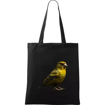 Nákupní taška Zvonek zelený černá fotka - Taška bavlněná - 42 x 38 cm ( Černá )