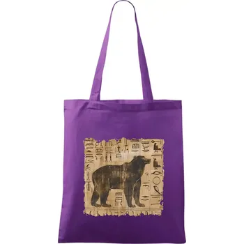 Egyptské hieroglyfy medvěd - Taška bavlněná - 42 x 38 cm ( Fialová )