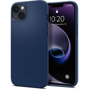 Pouzdro na mobilní telefon Spigen Ochranný kryt pro iPhone 14 PLUS - Spigen, Silicone Fit MagSafe Navy Blue