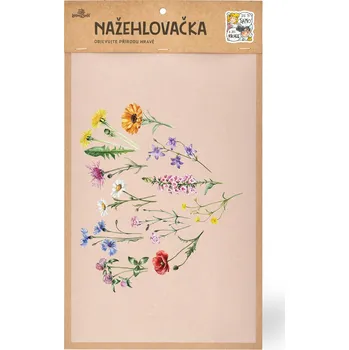 Textilní nažehlovací páska Lesní svět Nažehlovačka L 045 - Luční kvítí srdce