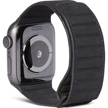 Příslušenství k chytrým hodinkám Decoded Kožený řemínek pro Apple Watch 38mm / 40mm / 41mm / 42mm - Decoded, Traction Black