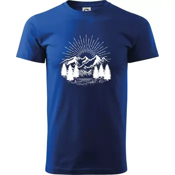 Hory a les - Triko extra velké (5-8XL) - 7XL ( Královská modrá )