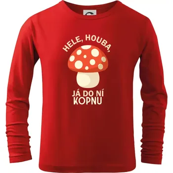 Chlapecké tričko Hele, houba, já do ni kopnu - Triko dětské Long Sleeve - 158 cm/12 let ( Červená )