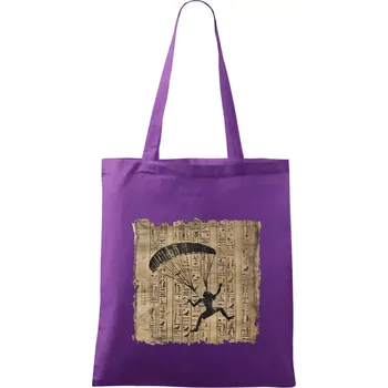 Egyptské hieroglyfy paraglide - Taška bavlněná - 42 x 38 cm ( Fialová )