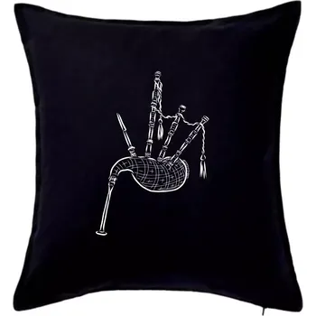 Polštář Skotské dudy - Polštář 50x50 - 50x50 - Pouze potah ( Černá )