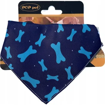 Šátek Šátek nákrčník ozdobný šátek s obojkem na procházky pro psa, vzor: Kostky S