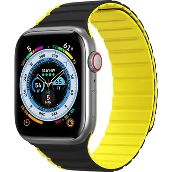 Příslušenství k chytrým hodinkám DuxDucis Řemínek na Apple Watch 44mm / 45mm / 46mm / 49mm - DuxDucis, LD BlackYellow