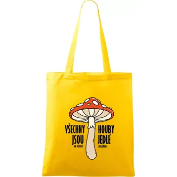 Všechny houby jsou jedlé - Taška bavlněná - 42 x 38 cm ( Žlutá )