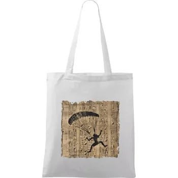 Egyptské hieroglyfy paraglide - Taška bavlněná - 42 x 38 cm ( Bílá )