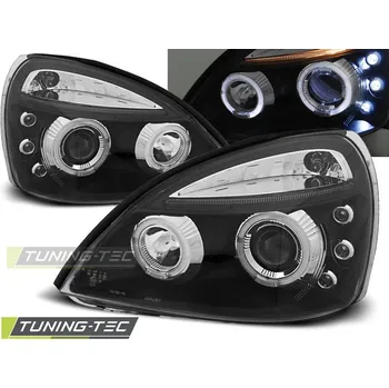 Auto-moto Tuning-Tec Přední čirá světla Renault Clio II Facelift (2001 - 2005) - černé - Angel Eyes