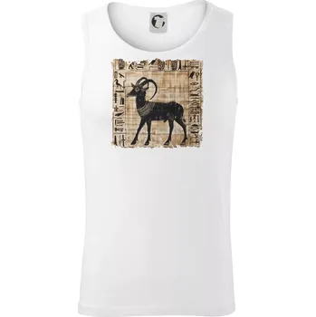 Pánské termoprádlo Egyptské hieroglyfy koza - Tílko pánské Core - S ( Bílá )