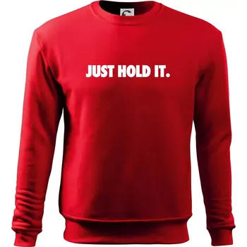 Chlapecké tričko Just hold it - Mikina Essential dětská - 158 cm/12 let ( Červená )