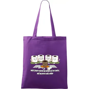 Vaše životy budou na hovno jóga - Taška bavlněná - 42 x 38 cm ( Fialová )