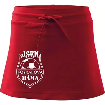 Dámská sukně Jsem Fotbalová máma - Sportovní sukně - two in one - XS ( Červená )