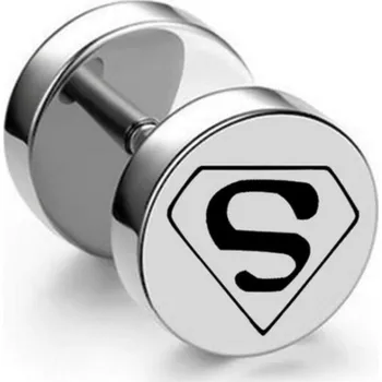 Piercing Ewena Piercing činka stříbrná z chirurgické oceli Superman